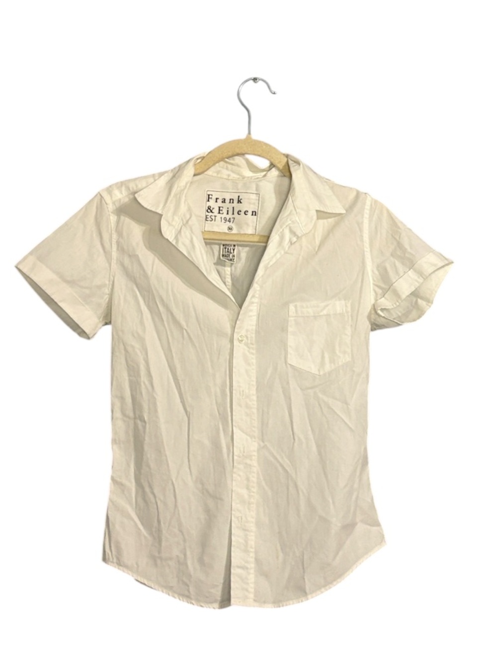 Frank & Eileen Cream Short-Sleeve Button Down Shirt